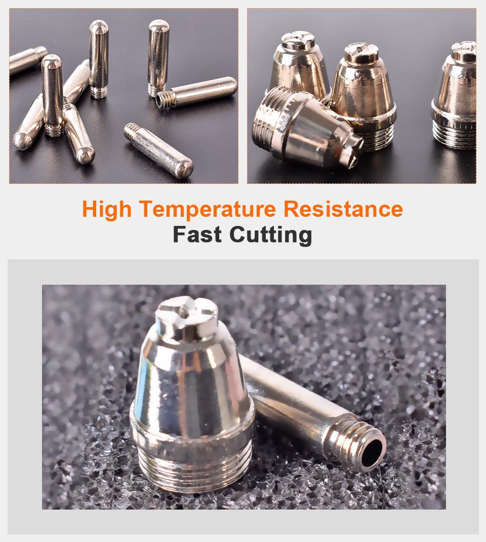 Startnow 50sets/Lot AG60 Plasma Consumables Hafnium Wire Plasma Tip Nozzle Electrodes Kits for Welding Cutting Torch Accessories