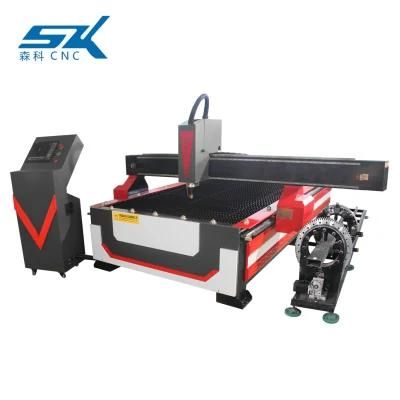 4 Axis Metal Round Square Tubes Rotary Plasma Cutting Machines