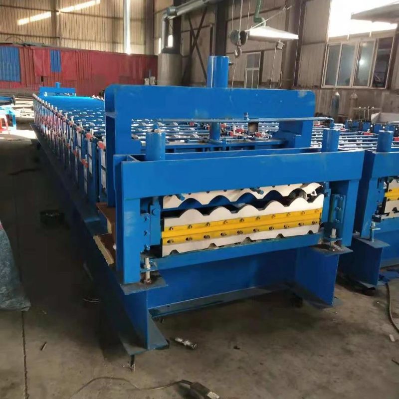 Double Layer Glazed Tile Ibr Metal Sheet Roll Forming Machine