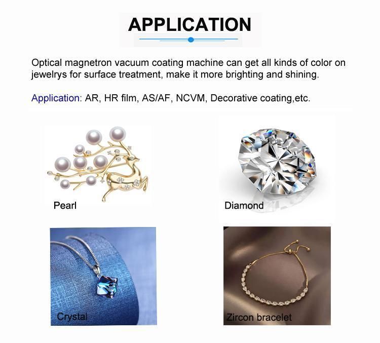 Hcvac Jewelry Diamond Zircon Pearl and Crystal Surface Treament PVD Vacuum Coating Machine / PVD Vacuum Plating Machine