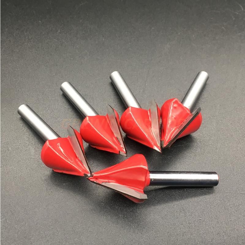 Gw Carbide-Carbide 3D V-Type Carbide Wood Router Bit End Mill CNC Router