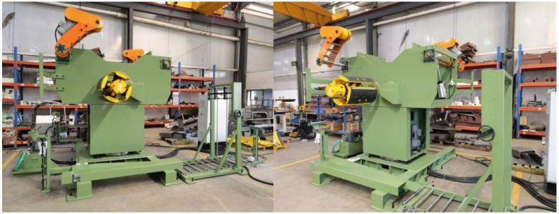 Customized Hydraulic Double-Ended Material Rack Coil Reels Loading 6 Tons Per Side for Roll Forming Machine