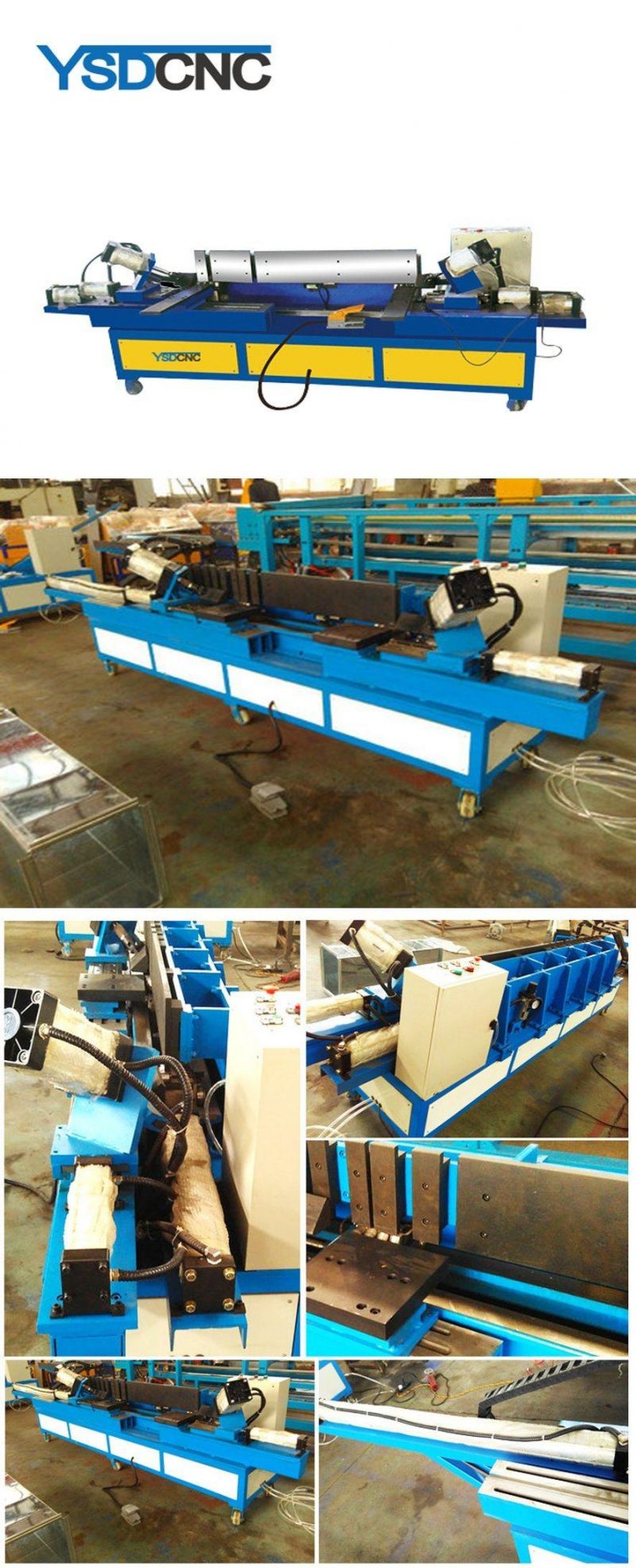China Ysdcnc Hydraulic HVAC Air Tube Zipper Machine