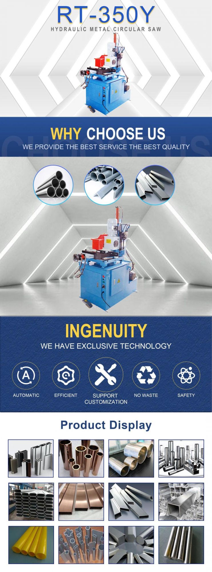 Rt-350nc Single Head Aluminum Profile Die Cutting Saw Machine