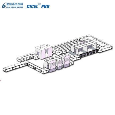 Cicel Dustless Automatic UV Coating Spraying Line Vacuum Metalliaing Plant