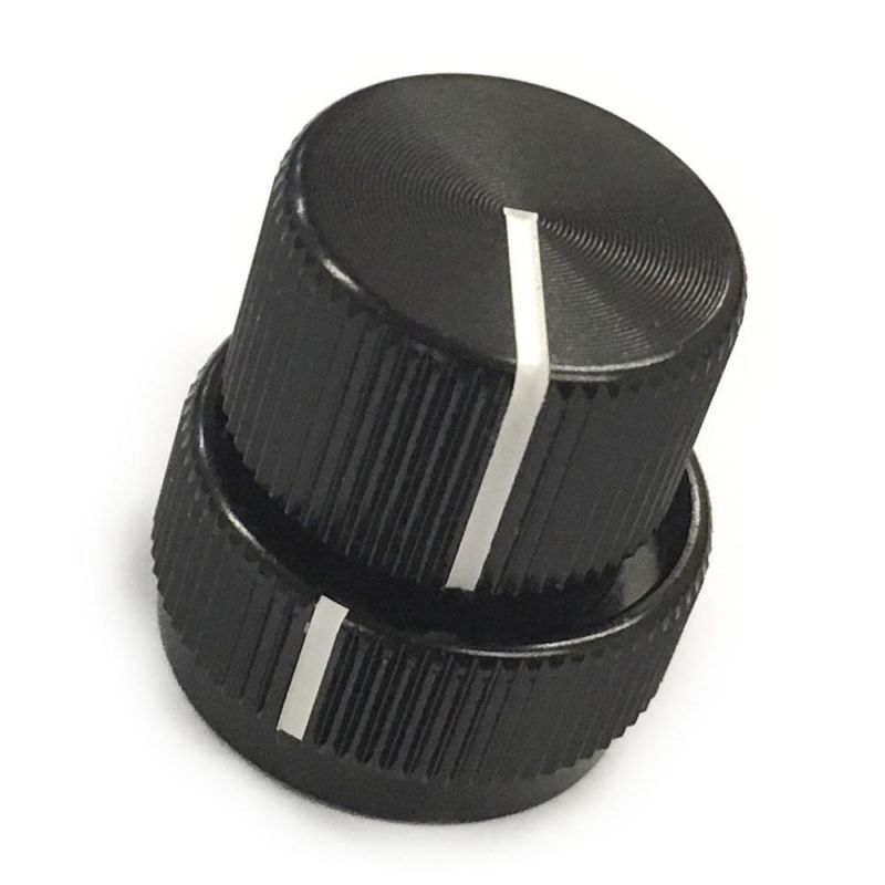 Mini Solid Full Aluminum Knob Button for Guitar AMP Effect Pedal Cabinet 6mm Shaft Hole Silver Black Gold