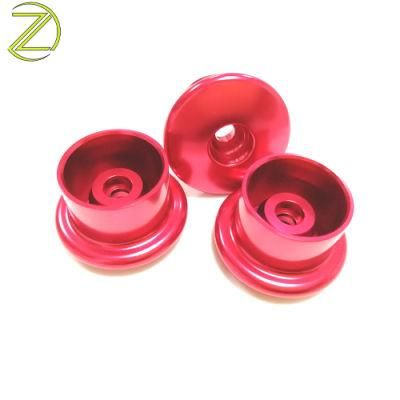 Customized Precision CNC Turning 6061-T6/5052 Aluminum Button Head with Red Anodized