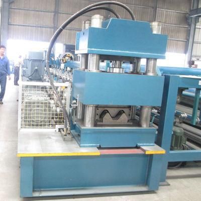 Two Waves High Accuracy Hollow Guide Rail Production Line Highway Guardrail Steel Production Board Roll Forming Machine