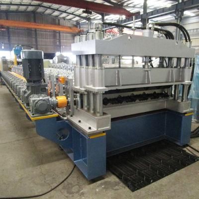 Nigeria Customer Order Building Material Making Machinery Glazed Step Tile Roll Forming Machine