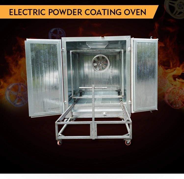 12kw Powder Coating Curing Oven with Manual Cart