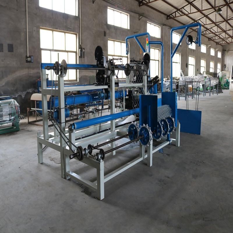 Full Automatic Double Wire Diamond Mesh Chain Link Fence Machine