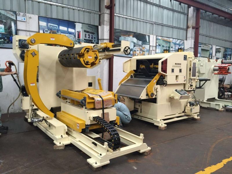 EDM Metal Machining Coil Sheet Automatic Feeder with Straightener for Press Line
