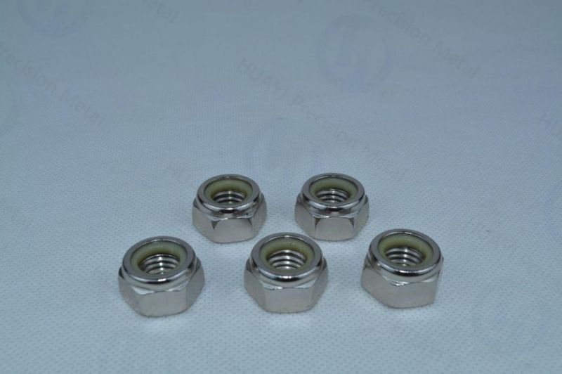 Stainless Steel Prevailing Torque Type Hexagon Thin Nuts with Non-Metallic Insert