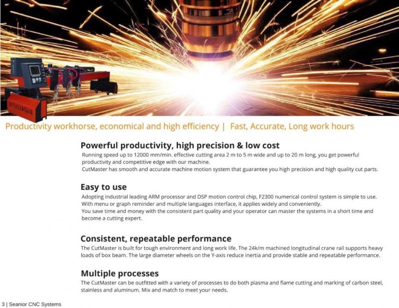 Manufacturer′s Price Gantry Plasma Flame CNC Cutting Equipment
