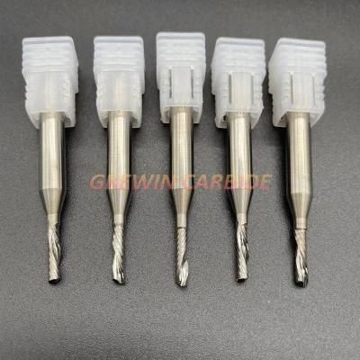 Gw Carbide - Single Flute Spiral End Mill for Wood Acrylic PVC MDF End Mill Carbide Milling Cutter