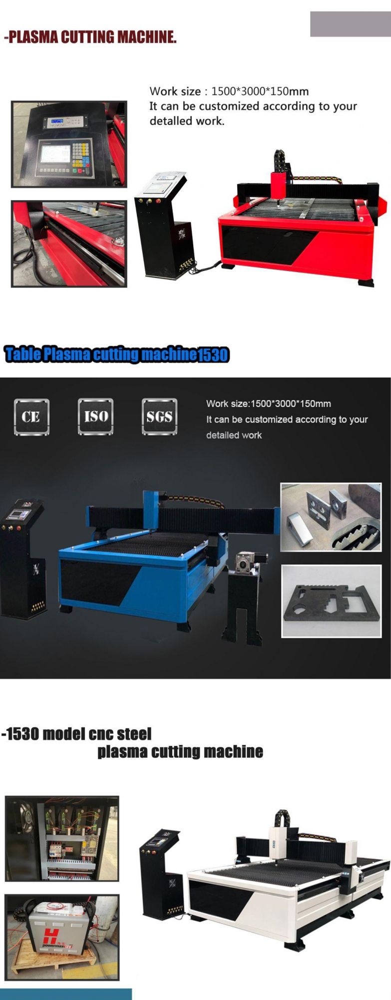 High Definition CNC Plasma Cutting Machines Automatic CNC Plasma Cutting Machine