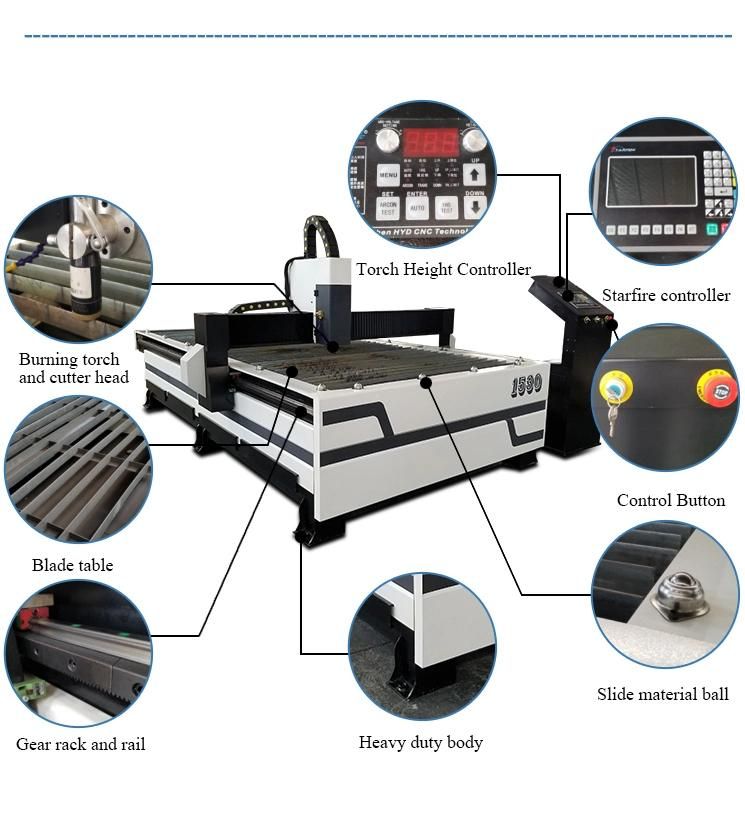 CNC Plasma Cutting Machine for Metal Aluminum Stainless Steel Sheet