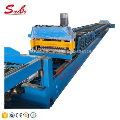 Cassette Design Metal Decking Roll Forming Machine with Pre Cutting System