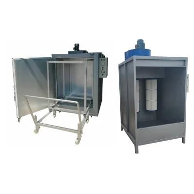 Cheap Price Manual Powder Coating Spray Booth &amp; Electric Powder Curing Oven