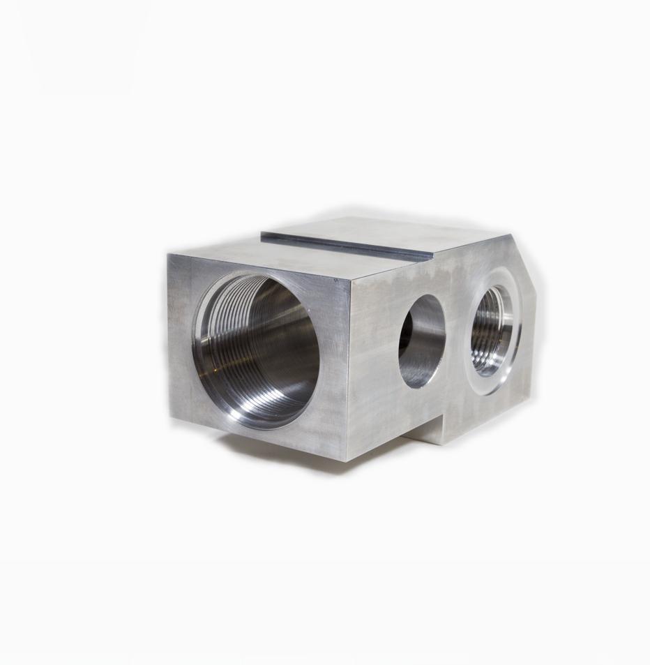 0.01 mm Tolerance Deep Hole Drilling Precision CNC Machining Aluminum Manifold for Hydraulic Industry