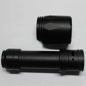 CNC Machining High Precision Machinery Part for LED Flashlight Black Anodizing