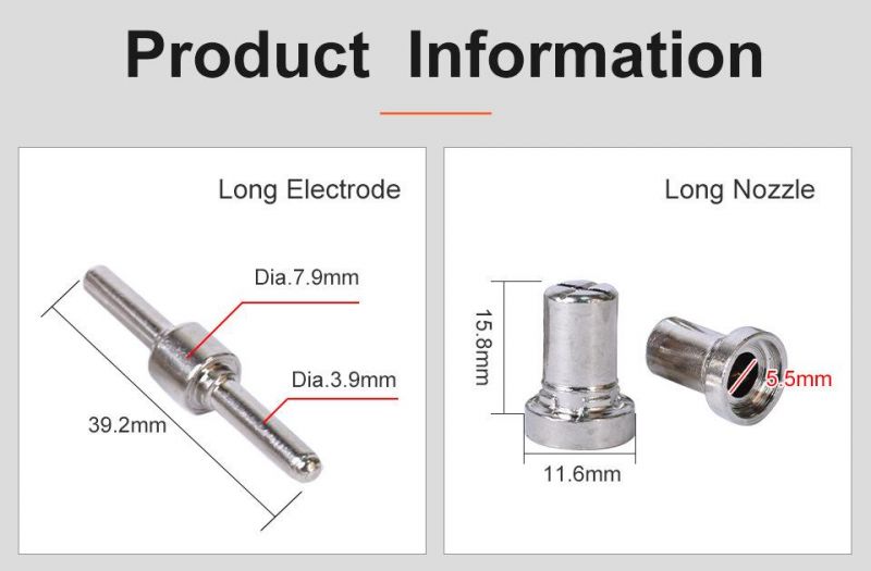 Startnow 40PCS/Lot PT-31 Plasma Nozzle Electrode for LG-40 Plasma Cutter Guide Kits Extended Toch Tips Plasma Welding Machine Parts