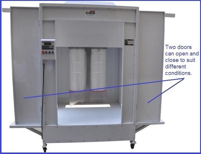 Pass Through Powder Coating Spray Booth