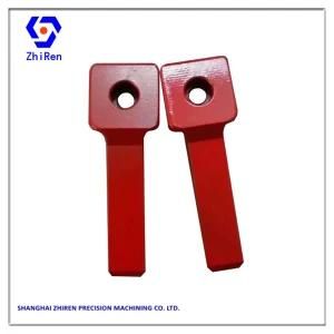 Customized CNC Milled High Precision Iron Parts Painted Red Automation Machine Components