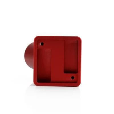 5 Axis CNC Turning Custom Machining Front Panel Sensor Enclosure Red Color Aluminium Machined Case Parts