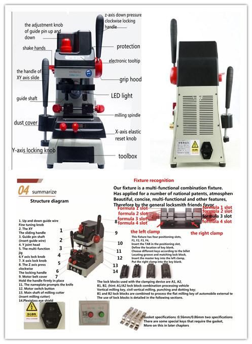 Top Sale Locksmith Supplies European Precise Version Double Clamp Vertical Key Cutting Machine