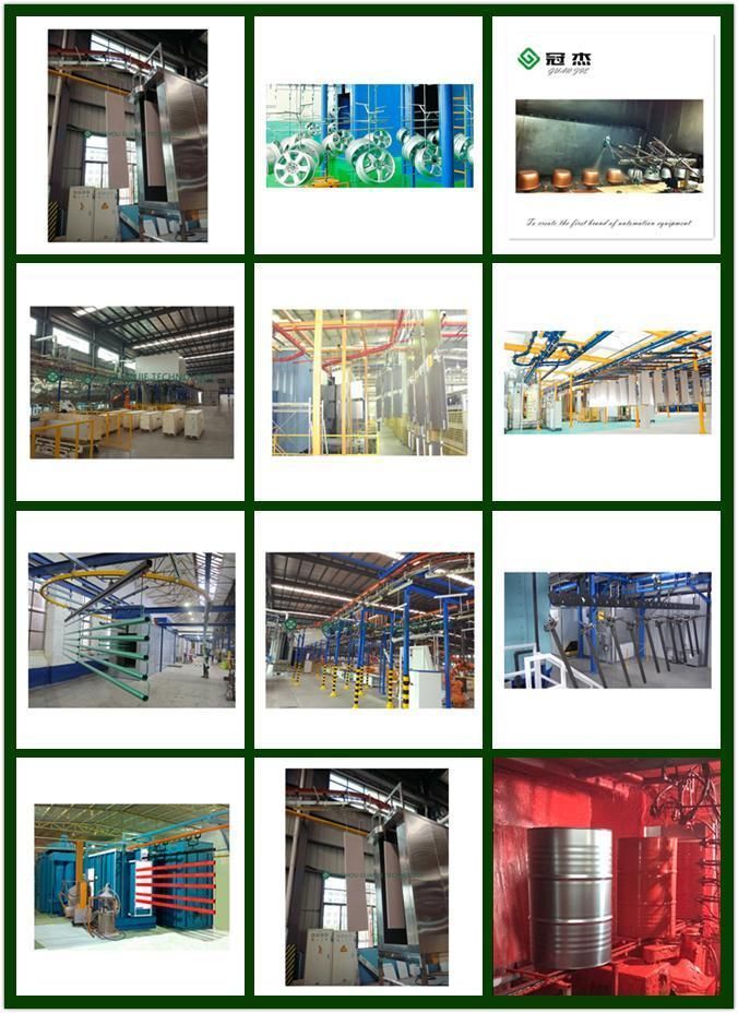 Multi Color Spindle Automatic Metal Products Powder Coating Line