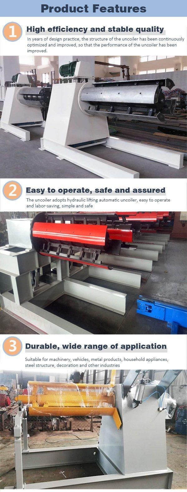 Load 5 Tons Automaticsteel Coil Decoiler for Sheet Metal Leveling Good Price