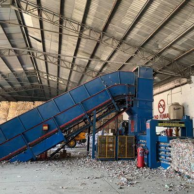 Horizontal Automatic Waste Paper Carton Baler Powerful Baling Compressing Machine