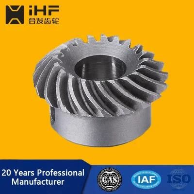 Ihf CNC Machining Stainless Steel S45c Wear Resistance Worm Bevel Gear with Hobbing