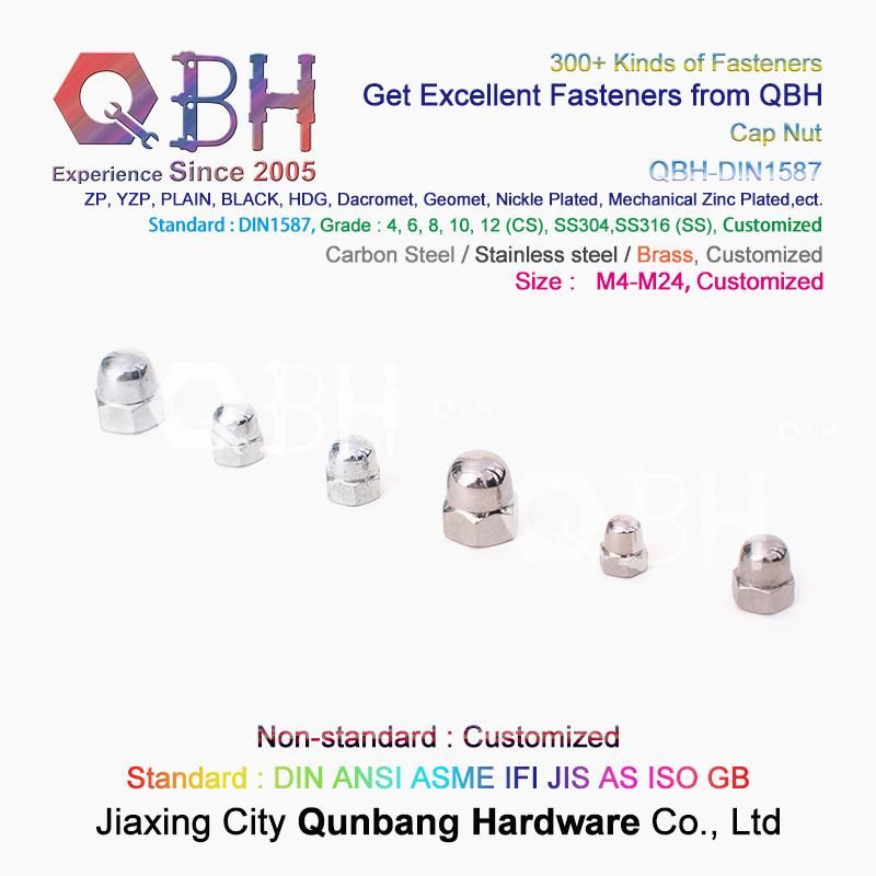 Qbh Carbon Steel Stainless Steel Nylon CS Ss DIN1587 DIN986 Hex Protection Domed Cover Cap Acorn Lock Nut Locknut Automobile Car Auto Spare Parts