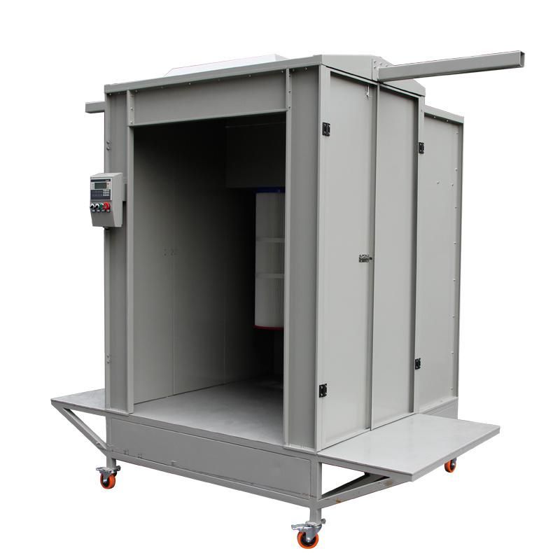 Small Manual Pass Through Coating Booth with Powder Reclaim System