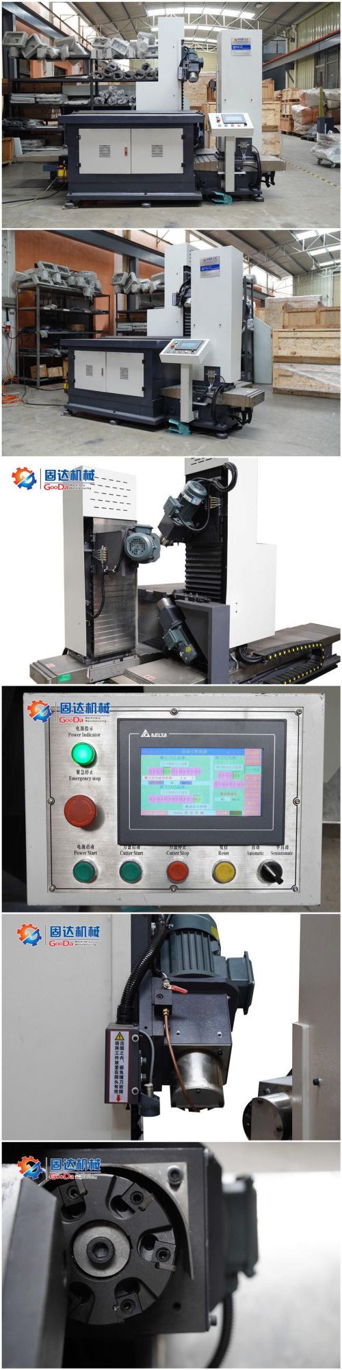 Gooda Brand Djx3-1200X250 High Efficiency, High Reliability Desktop Trinity Chamfer Machine with Steady Property