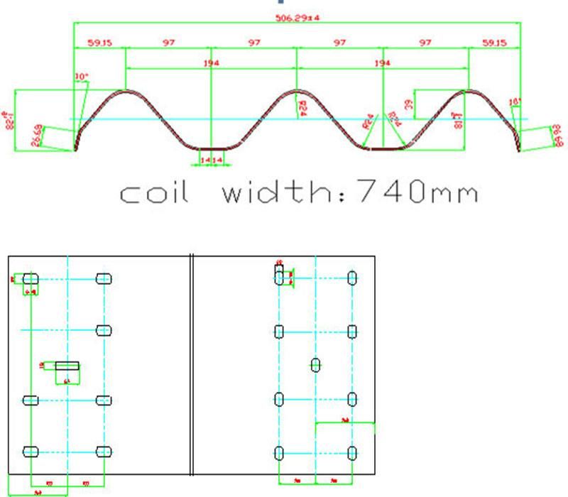 High Speed W Beam Three Beam Highway Guardrail Roll Forming Making Machine