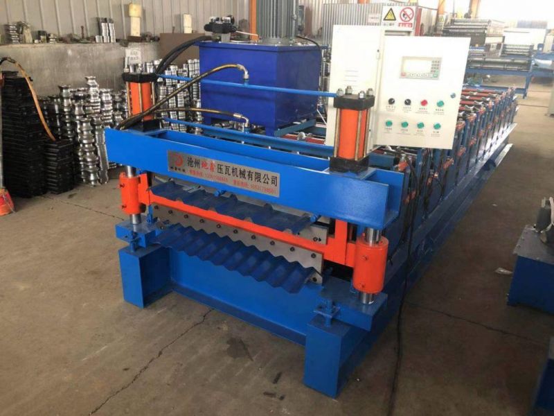 PLC Control Corrugated Double Deck Layer Roll Forming Machine