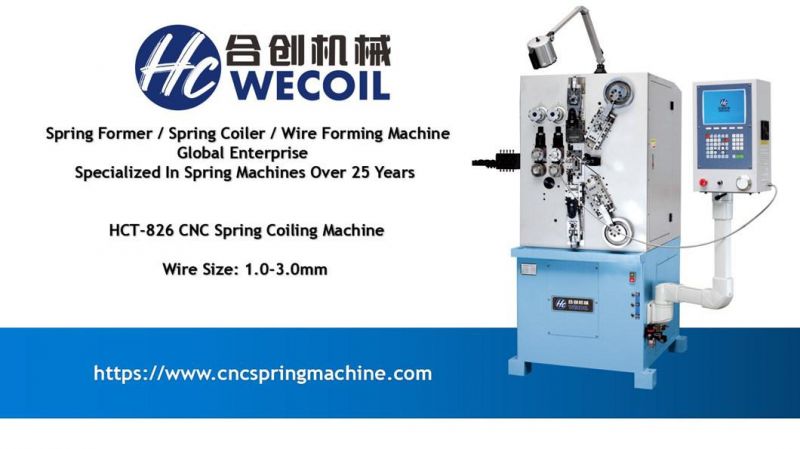 weoil spring machinery-HCT-826 3mm axis high speed spring coiling machine