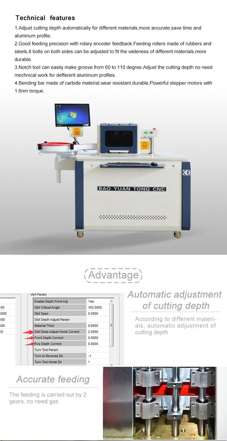 Automatic Aluminum Profile Sheet Channel Letter Bending Machine