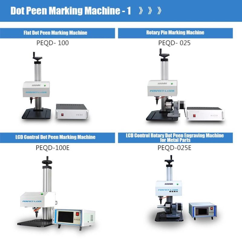 LCD Control Rotary Pnematic DOT Peen Marking Machine for Metal