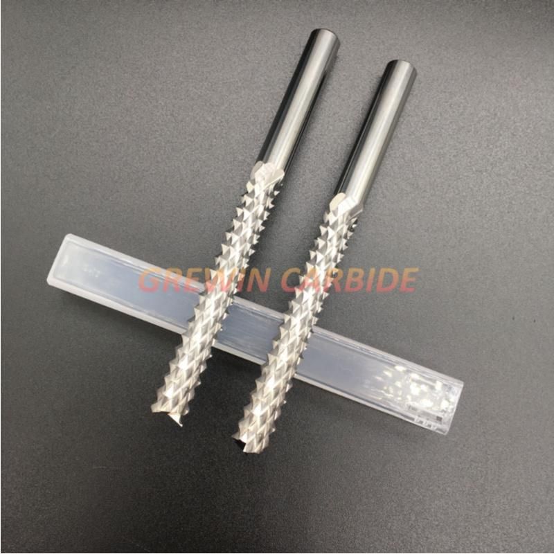 Grewin-3.175mm 4mm 6mm Tungsten Corn Cutter Cutting PCB End Mill 2 Flutes Carbide Router Bit