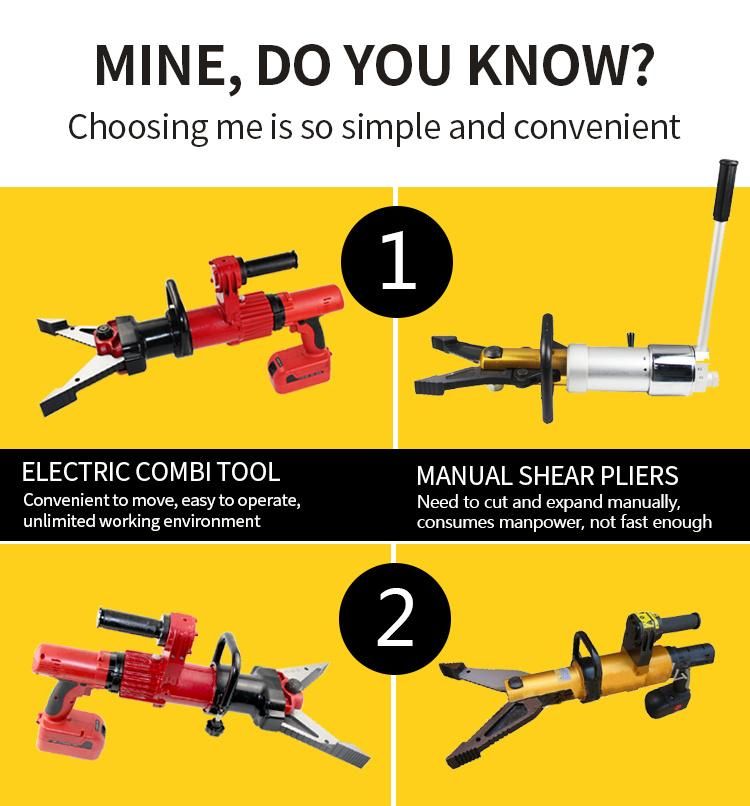 Odetools Bc-300 Handheld Car Accident Emergency Hydraulic Rescue Tool for Cutting and Spreading