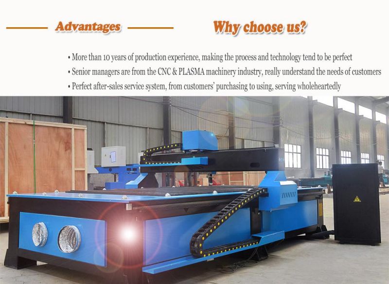 1530 Plasma Metal Cutting Machine for Stainless Steel, Carbon Steel, Aluminum