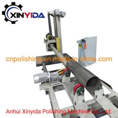 External Pipe Surface Polishing Machine with Floating Grinidng Heads for Mirror Effective