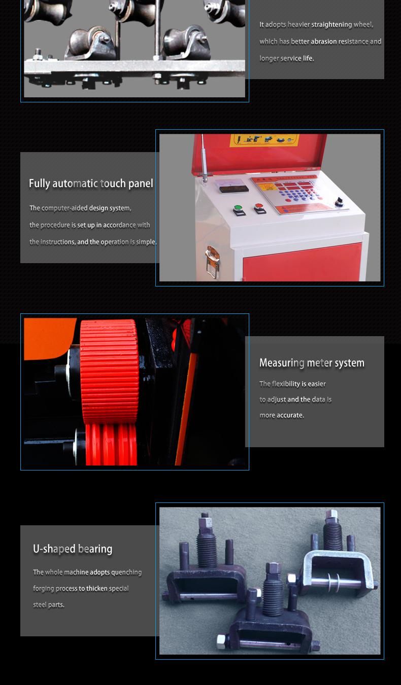 4-14mm Three Motor 45m Per Minute Straightener and Cutter Top Quality Reinforcement Bar Straightening Machine