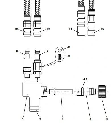 Hose Connection for Opti Powder Injector