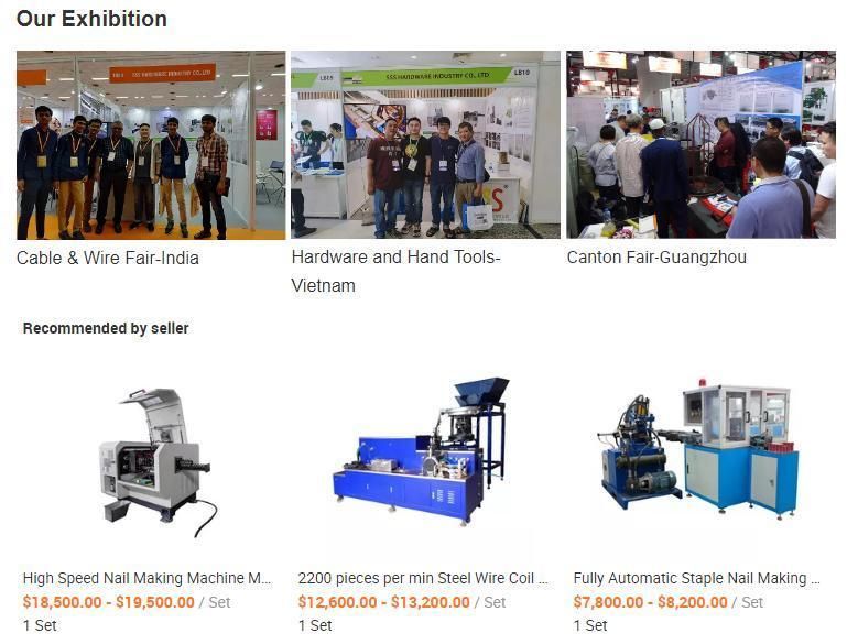 CE Certificated High Speed Nail Making Machine for Low Carbon Steel 850 PCS