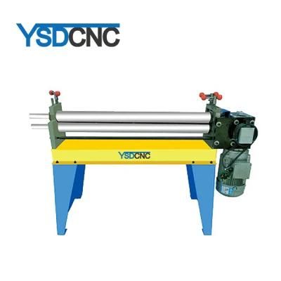 1.2*1530 Galvanized Sheet HVAC Duct Mechanical Manual Electric Rolling 3 Roller Bending Machine, Round Duct Slip Roll Machine